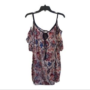 Naif over the cold shoulder paisley floral blouse